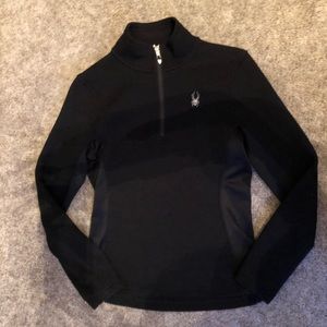 Black Spyder 1/2 zip jacket